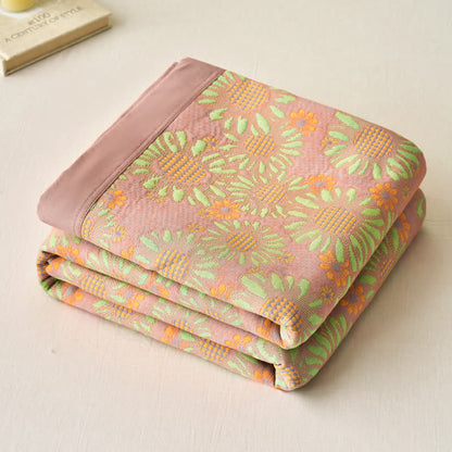 Reversible Yarn-dyed Daisy Cotton Gauze Quilt