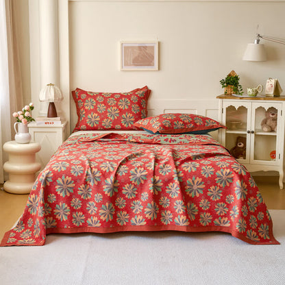 Colorful Daisy Cotton Gauze Jacquard Quilt