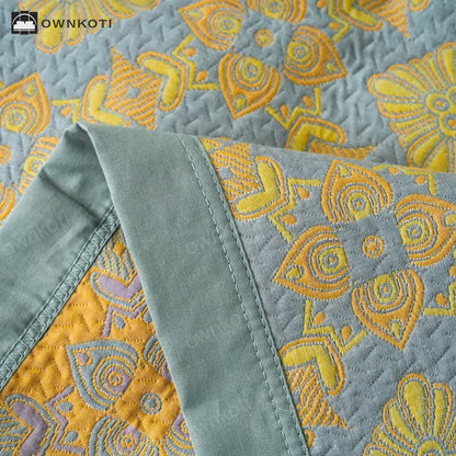 Retro Cotton Gauze Yarn-dyed Jacquard Quilt