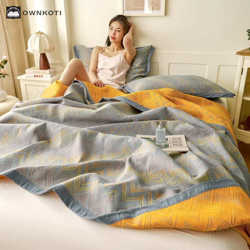 Cotton Gauze Yarn-dyed Jacquard Breathable Quilt