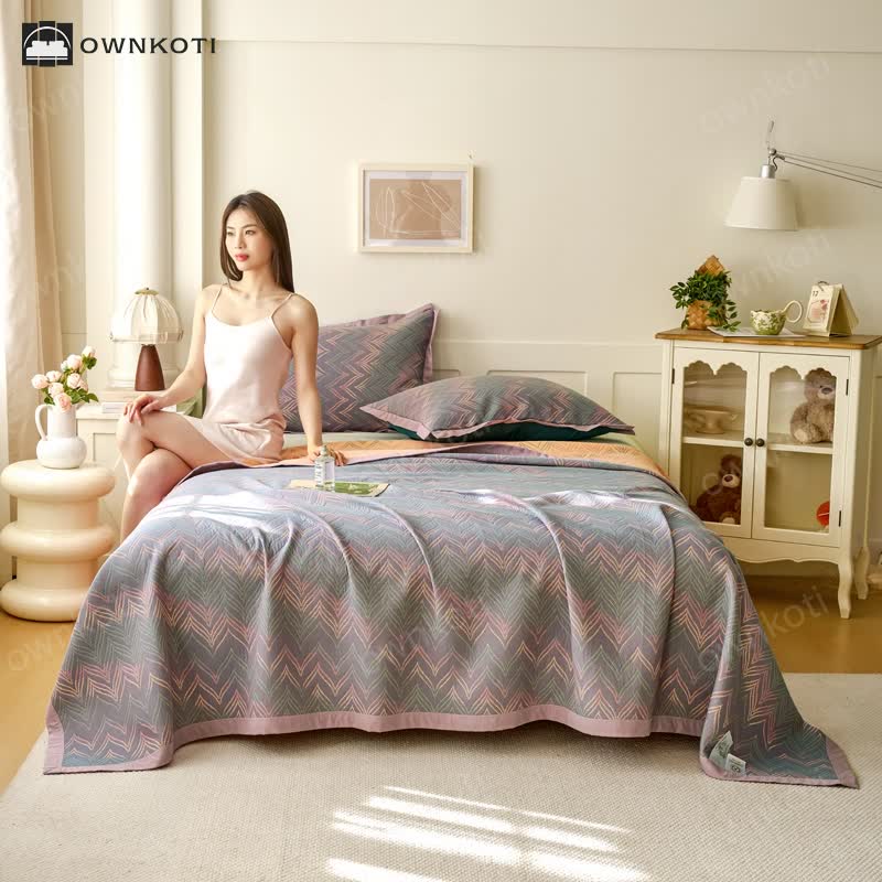 Cotton Gauze Yarn-dyed Jacquard Breathable Quilt