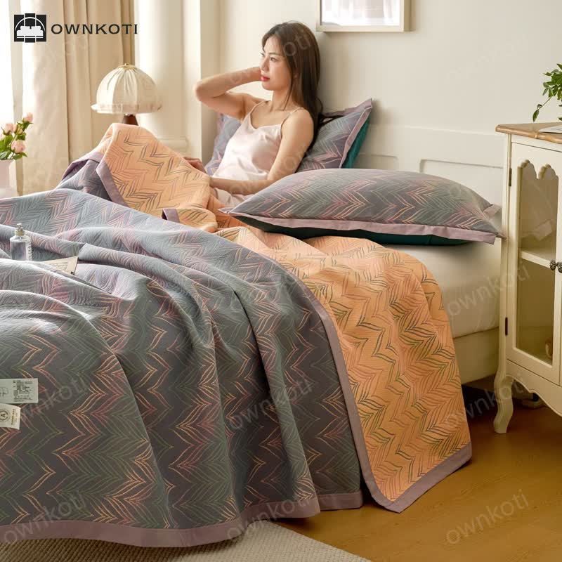 Cotton Gauze Yarn-dyed Jacquard Breathable Quilt