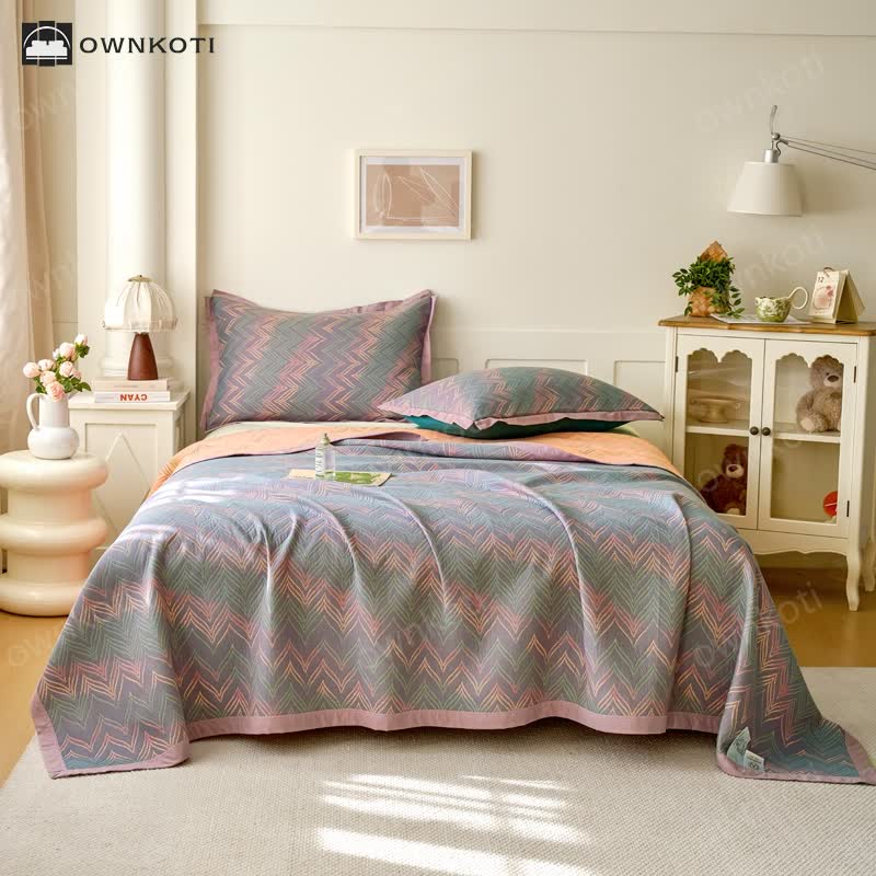 Cotton Gauze Yarn-dyed Jacquard Breathable Quilt