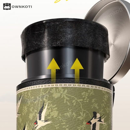 Rural Stainless Steel Leather Durable Trash Bin