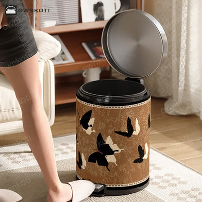 Rural Stainless Steel Leather Durable Trash Bin