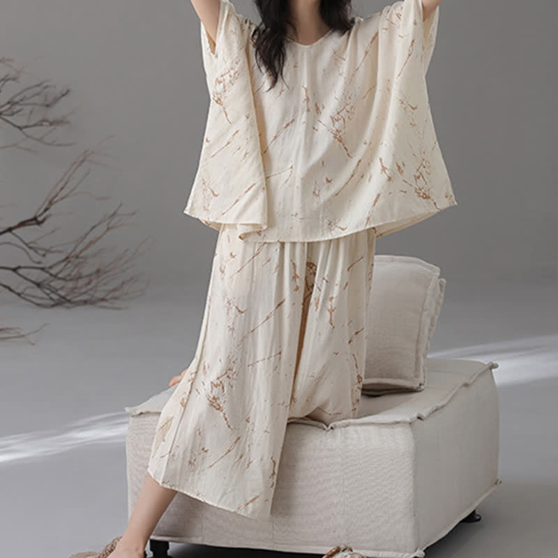 Bamboo Fiber Loose Soft Loungewear Set