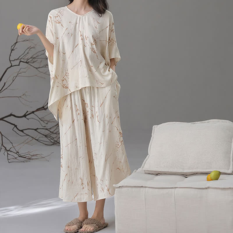 Bamboo Fiber Loose Soft Loungewear Set