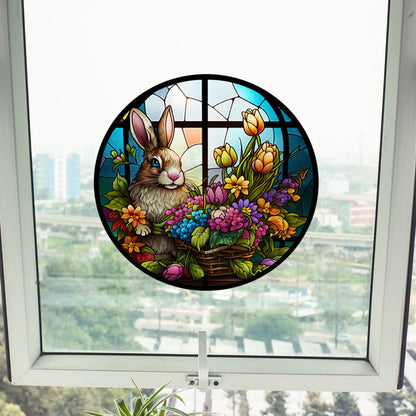 Easter Bunny Decorative Static Window Sticker