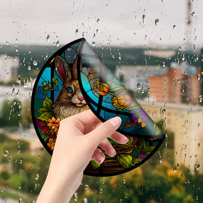 Easter Bunny Decorative Static Window Sticker