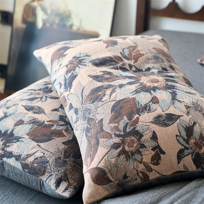 Yarn-dyed Gauze Jacquard Floral Cotton Bedding Set (4PCS)