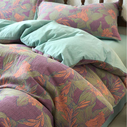 Double Layer Cotton Gauze Flat Sheet Bedding Set (4PCS)