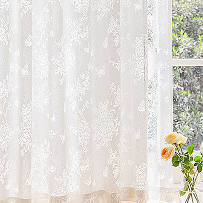 Hollow Flower Sheer Gauze Curtain