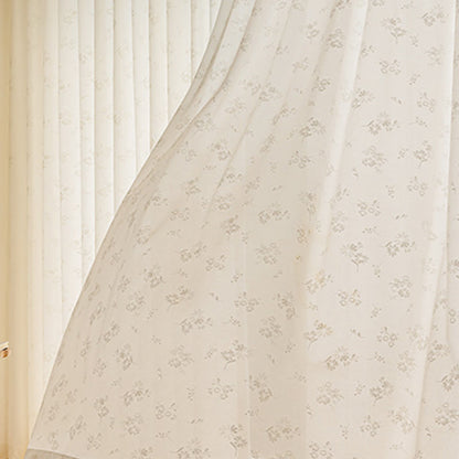 French Jacquard Floral Sheer Curtain