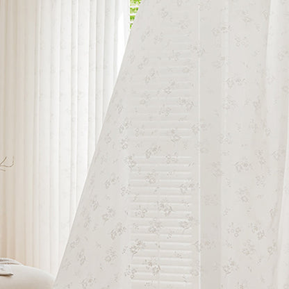 French Jacquard Floral Sheer Curtain