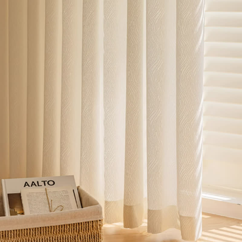 French Jacquard Floral Sheer Curtain
