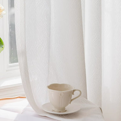 French Jacquard Floral Sheer Curtain