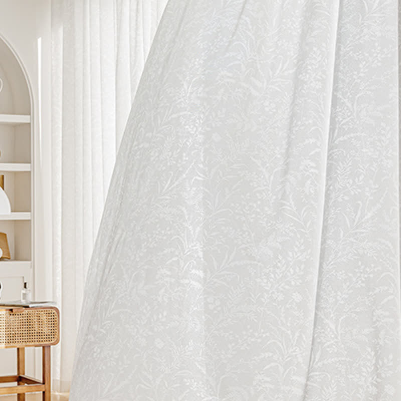 French Jacquard Floral Sheer Curtain