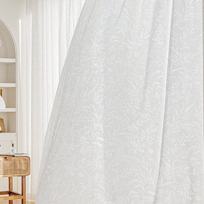 French Jacquard Floral Sheer Curtain