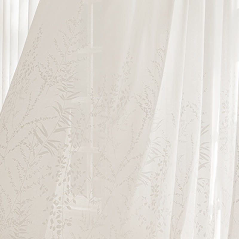 French Jacquard Floral Sheer Curtain