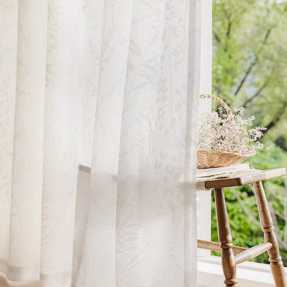 French Jacquard Floral Sheer Curtain