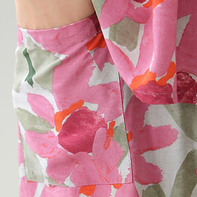 Plus Size Floral Botanical Loungewear Set