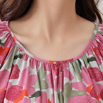 Plus Size Floral Botanical Loungewear Set