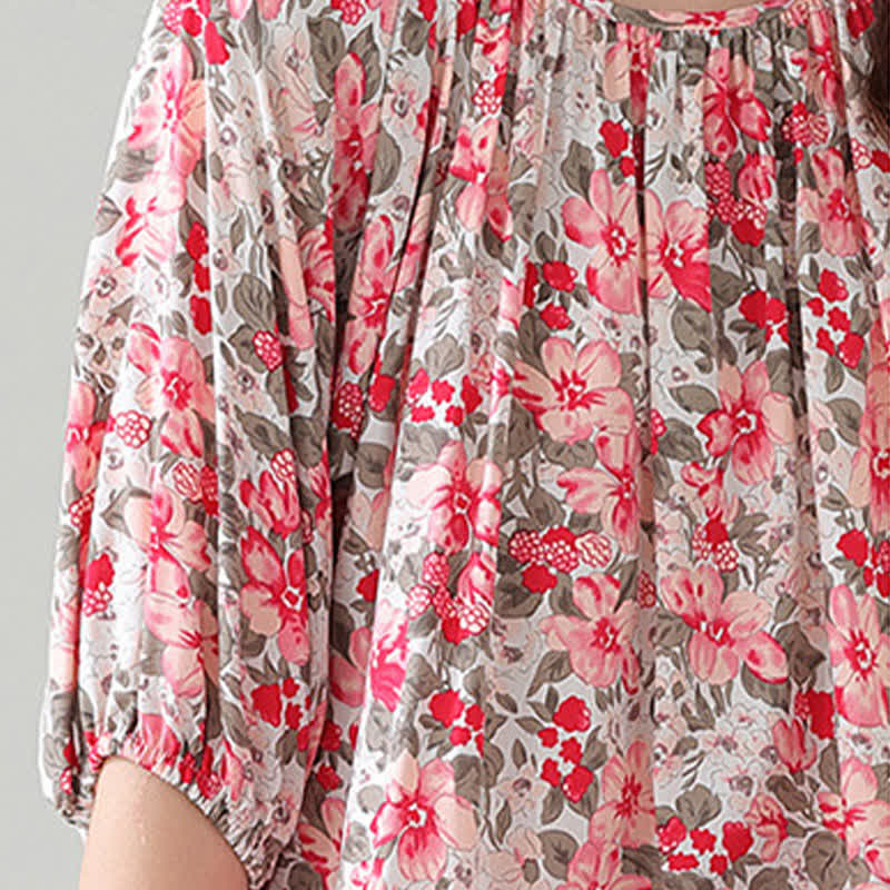 Plus Size Floral Botanical Loungewear Set