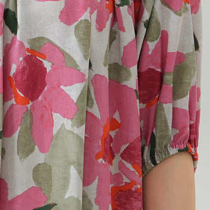 Plus Size Floral Botanical Loungewear Set