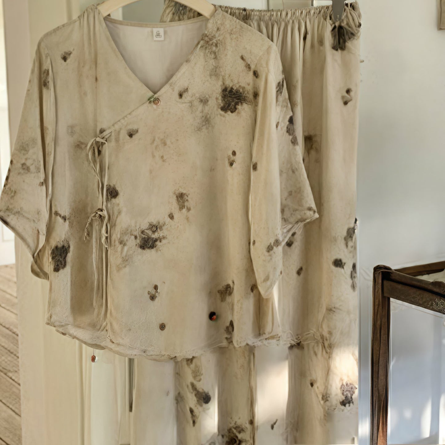 Branch Splash Ink Mid Sleeve Loungewear Set