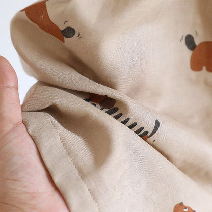Cute Dachshund Couple Short-sleeve Pajama Set
