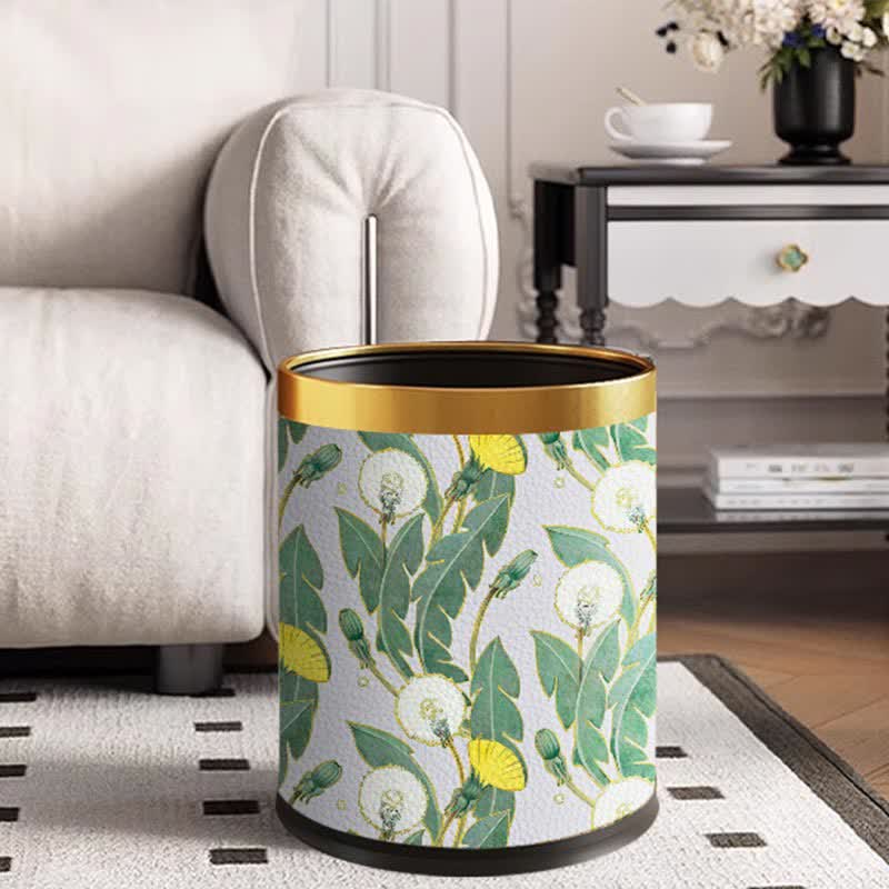 Rural Dandelion Durable Large Capacity Trash Can