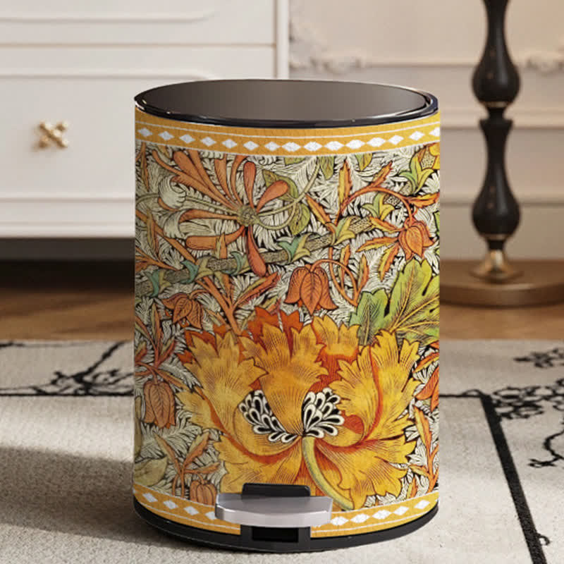Ownkoti Double Layer Durable Vintage Floral Trash Bin - image 4