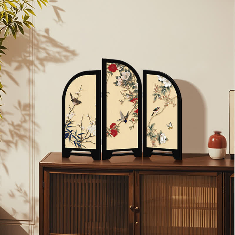 Foldable Floral Bird Decorative Desktop Ornament