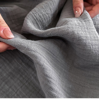 Simple Solid Color Tassel Cotton Gauze Blanket