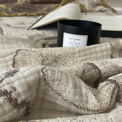 Retro Cotton Gauze Tassel Sofa Blanket