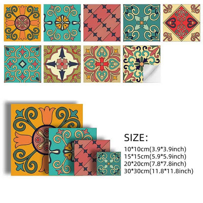 Colorful Moroccan Removable Backsplash Tile Sticker