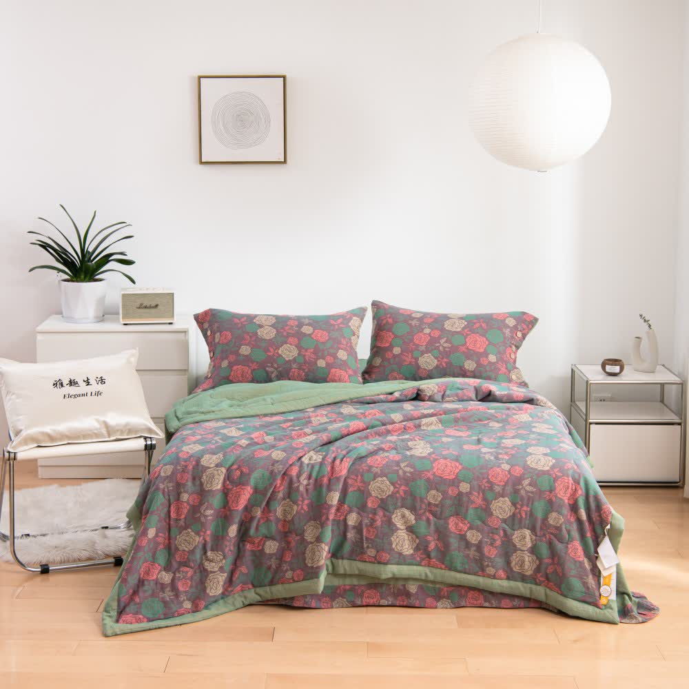 Vintage Rose Comfy Cotton Gauze Bedding