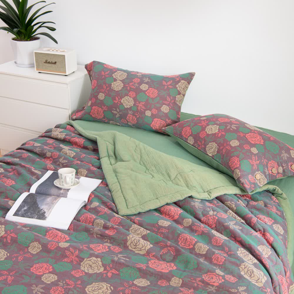 Vintage Rose Comfy Cotton Gauze Bedding