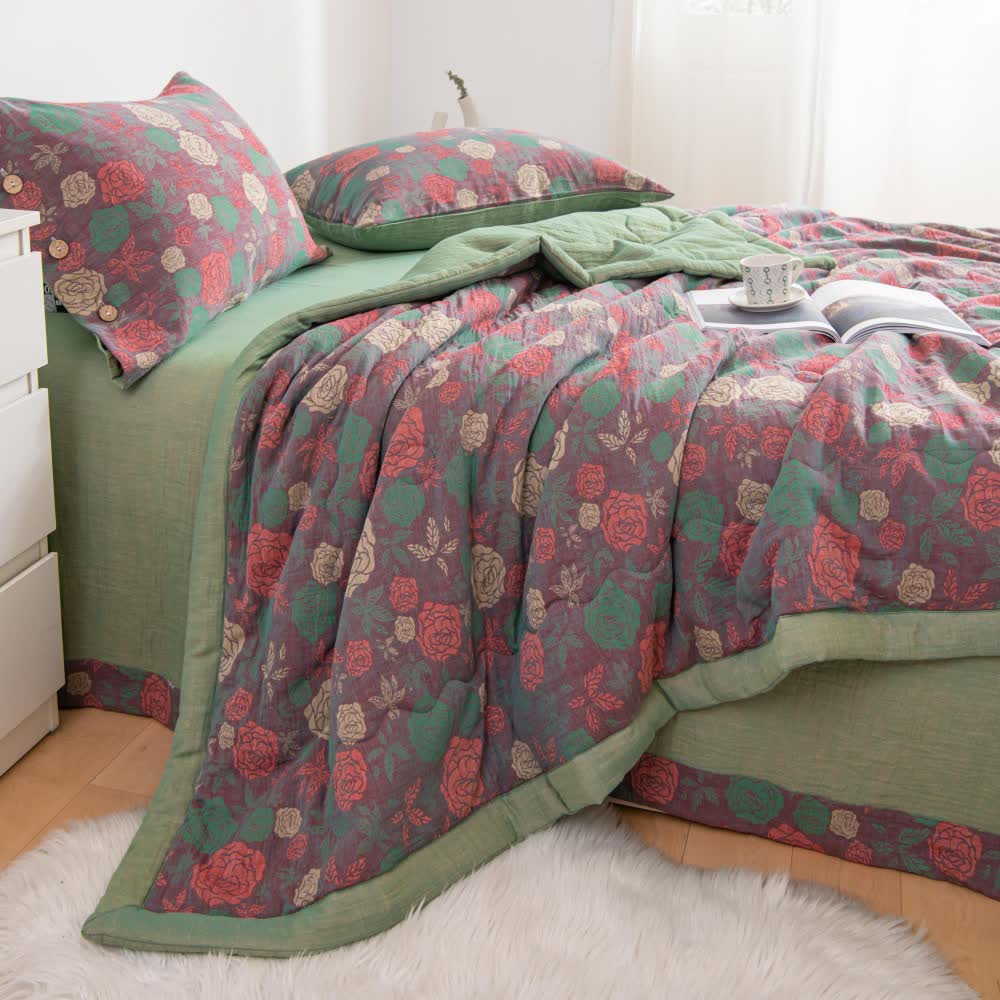 Vintage Rose Comfy Cotton Gauze Bedding