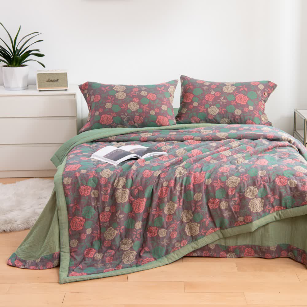 Vintage Rose Comfy Cotton Gauze Bedding
