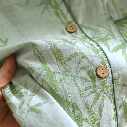 Rural Bamboo Cardigan Pure Cotton Pajama Set