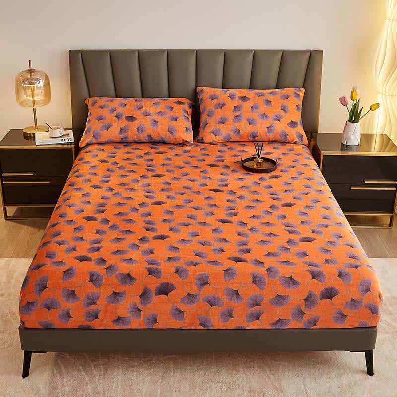 Vintage Ginkgo Leaf Soft Fitted Sheet