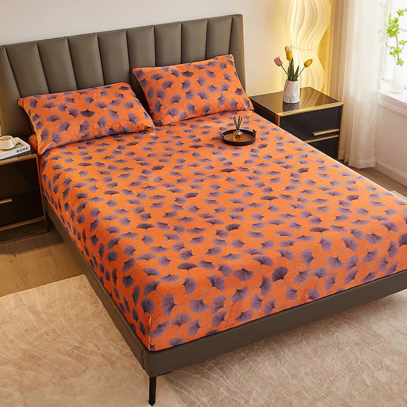 Vintage Ginkgo Leaf Soft Fitted Sheet