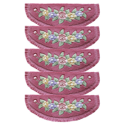Floral Tassel Non-Slip Carpet Stair Treads
