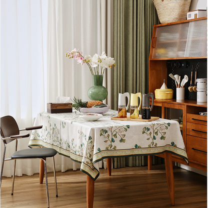 Pastoral Ginkgo Leaf Waterproof Soft Tablecloth