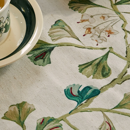 Pastoral Ginkgo Leaf Waterproof Soft Tablecloth