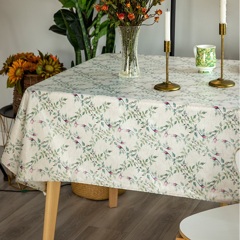 Pastoral Style Waterproof Soft Tablecloth