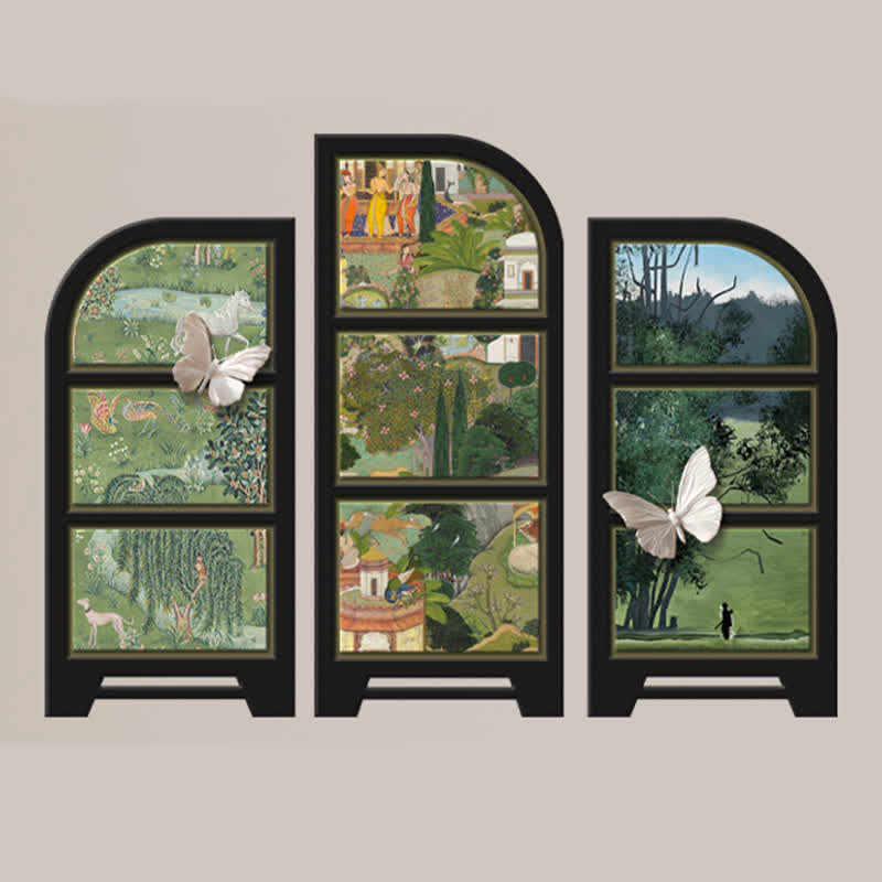 Rural Retro Foldable Screen Desktop Ornament