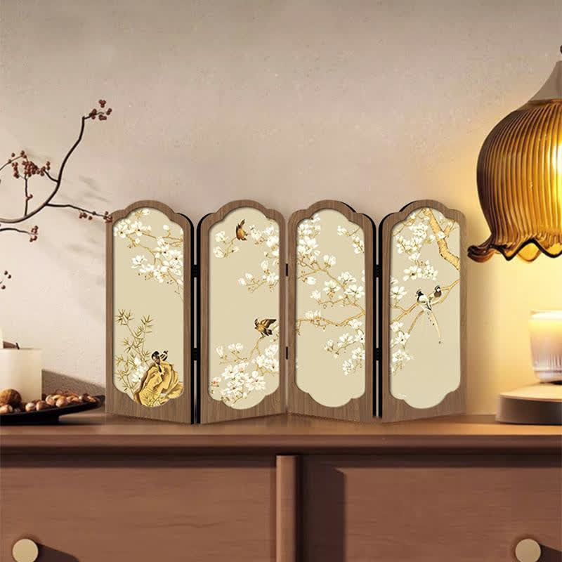 Retro Floral Foldable Desktop Ornament