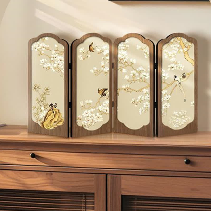Retro Floral Foldable Desktop Ornament